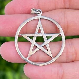 925 silver pentacle pendant